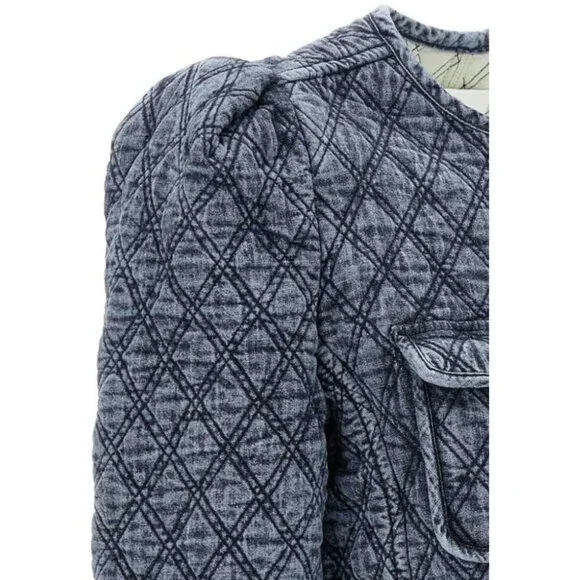 Isabel Marant Étoile Deliona Quilted Jacket – Light Blue | Size 2 - Picture 16 of 16